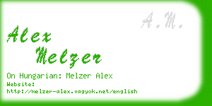 alex melzer business card